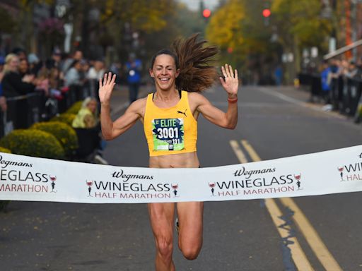 Olympic medalist among three winners to break records at 2024 Wineglass Marathon