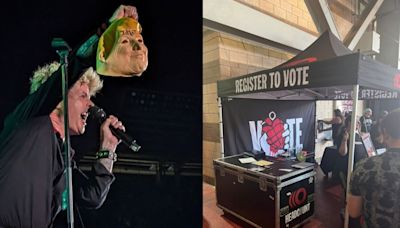 Green Day's anti-MAGA agenda makes a comeback at Washington DC concert with a ‘Register to Vote’ booth