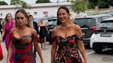 El perfecto look de invitada de Tamara Falcó, un vestido floral desmontable diseñado por ella misma