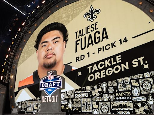 Saints sign first-round pick Taliese Fuaga