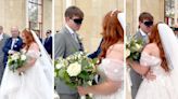 Blind bride blindfolds sighted groom and guests so they can ‘live a moment in her shoes’ on her wedding day