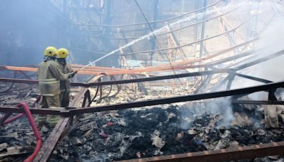 Fire in a garment godown at Krishnagiri guts down goods worth ₹1 crore