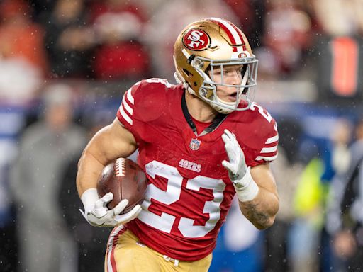 Christian McCaffrey is out for Monday's 49ers-Jets game with calf injury