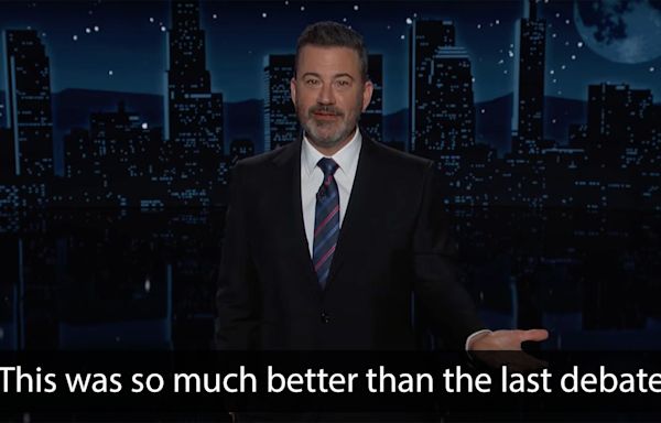 Jimmy Kimmel gives his verdict on the Harris-Trump presidential debate