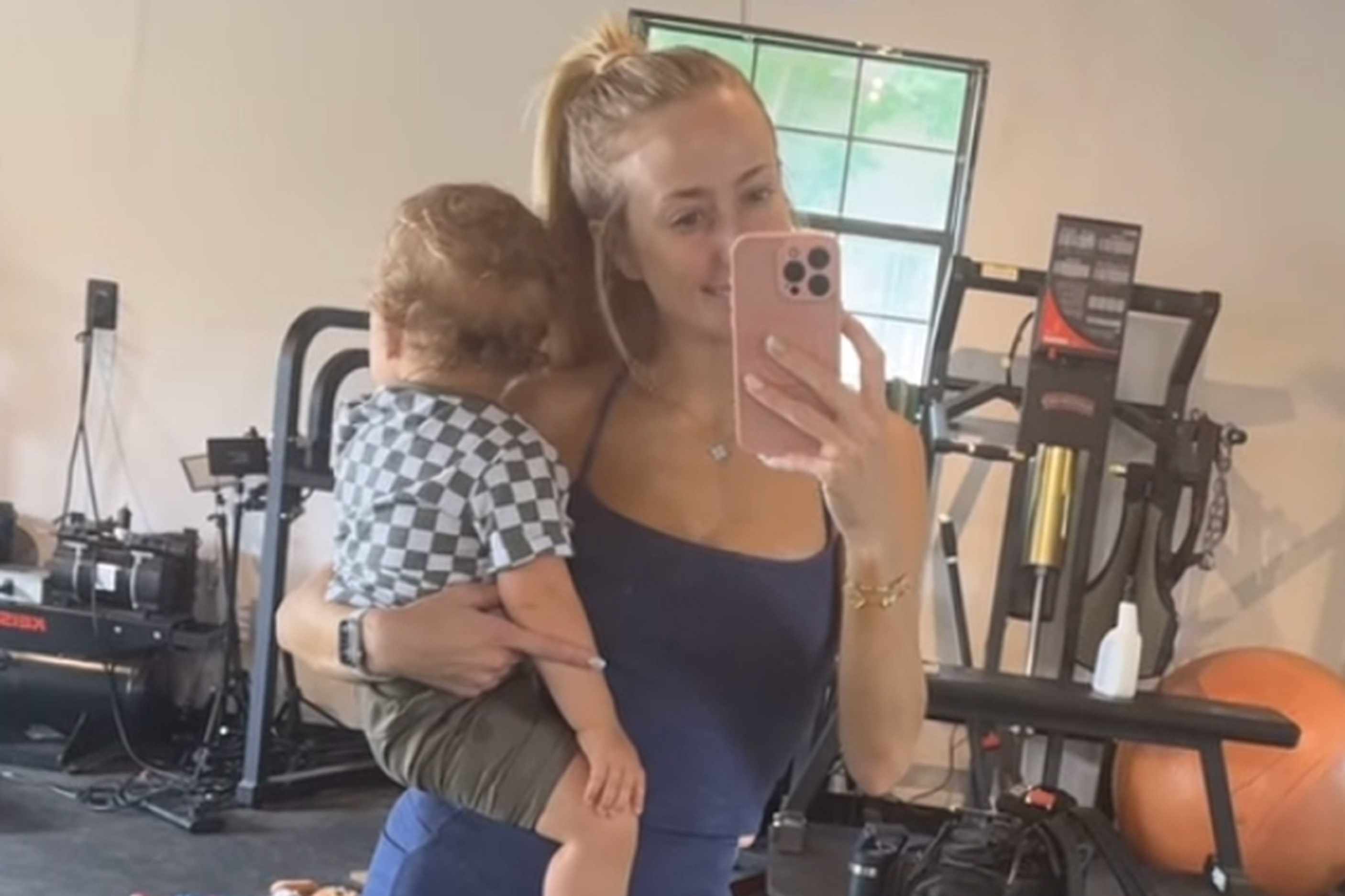 Brittany Mahomes Posts Cute Workout Video with Son Bronze: ‘My Dumb Bell for the Day’