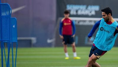 Entrenamiento del FC Barcelona antes del partido contra el VALENCIA