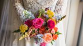 This Wedding Design Included a Hot Pink, Fuchsia, and Orange Color Palette