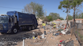 Crews clean up homeless camp in southeast Albuquerque