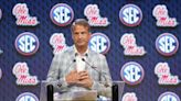 Mississippi coach Lane Kiffin had to hold it together at SEC Media Day as he spoke about late father