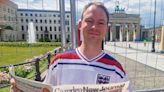 Journalist flies flag for Camden New Journal at Euro 2024 final - Journalism News from HoldtheFrontPage