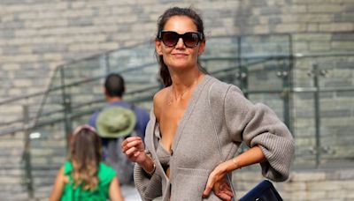 Katie Holmes Gave Her Viral Khaite Cashmere Bra to a Friend