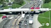 Gravel hauler hits overpass, closes westbound I-94 near Van Dyke in Detroit