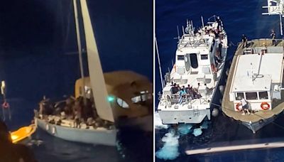 Cruise ship makes dramatic rescue to save migrants on stricken boat