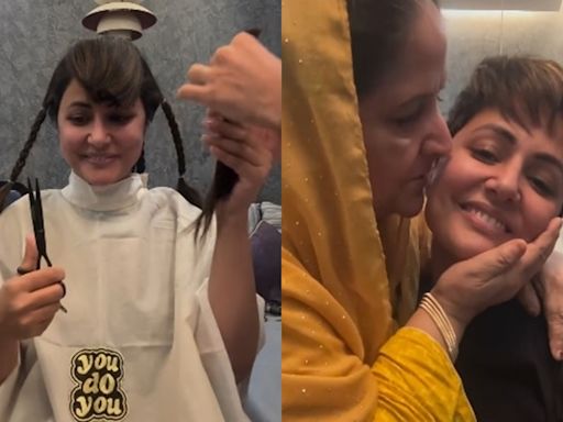 Hina Khan shares emotional video of getting her hair chopped after cancer diagnosis: ‘Decided to use my own hair to make a nice wig’