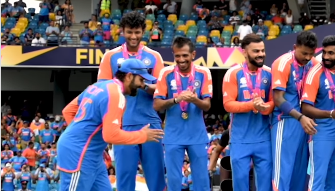 Video: Rohit Sharma Struts Like WWE Superstar Ric Flair To Collect T20 World Cup Trophy