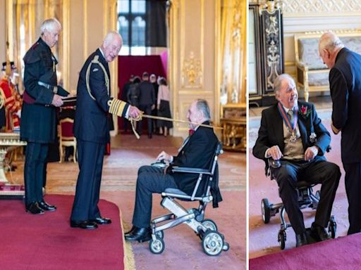 From Pirate to knight - 'Dicky' Evans is formally honoured by King Charles