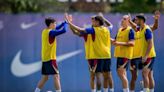 El Barça entrena antes de su único día de fiesta