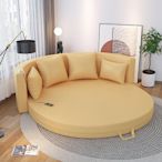熱銷~科技布圓形沙發床可折疊兩用客廳2022新款小戶型網紅款多功能雙人#沙發#床#傢具現貨