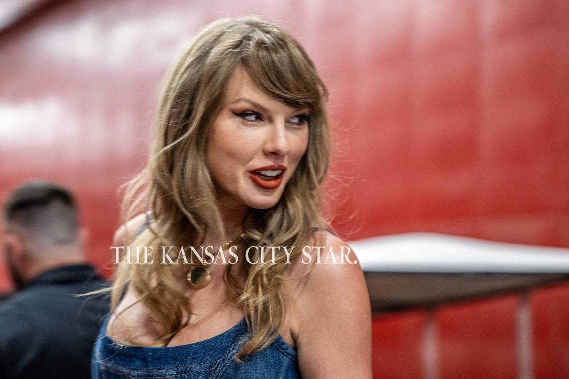 Taylor Swift arrives for Sunday’s game showing her full support for the KC Chiefs