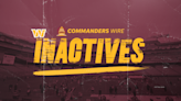 Commanders’ Week 16 inactive list vs. Jets