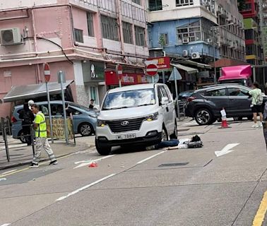 長沙灣中年漢捱客貨車撞 受傷送院