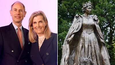 Prince Edward and Sophie, Duchess of Edinburgh, Become First Royals to See Queen Elizabeth's Memorial Statue
