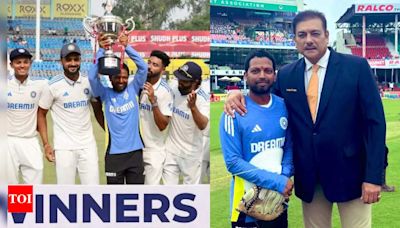 Meet India's support staff who was handed trophy after series win against Bangladesh | Cricket News - Times of India