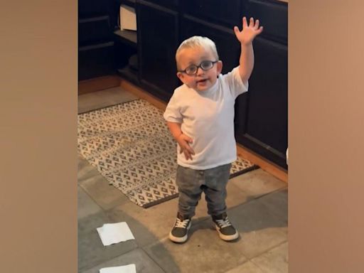 Toddler goes viral with adorable 'Boom Chicka Boom' rendition