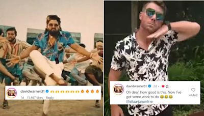 After Srivalli, David Warner Wants To Try Pushpa Pushpa's New Shoe Drop Step; Allu Arjun Replies 'It's Easy....'