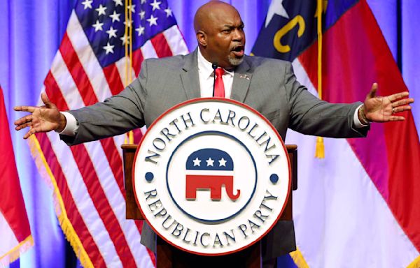 At North Carolina's GOP convention, governor candidate Robinson energizes Republicans for election