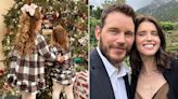 Katherine Schwarzenegger and Chris Pratt's Daughters Pose in Front of Tree in Matching Dresses on Christmas Eve