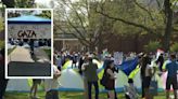 Pro-Palestine tent protest takes over Rutgers campus in NJ