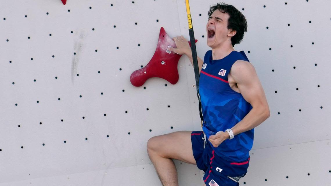 U.S. Olympic sport climber breaks world record to reach quarterfinals