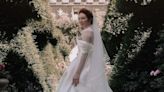 Poldark star Eleanor Tomlinson stuns in strapless white dress by Pronovias as she marries rugby player