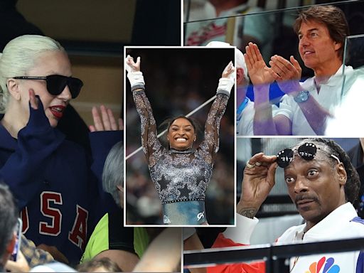 Tom Cruise, Snoop Dogg, Lady Gaga marvel at Olympic women's gymnastics competition