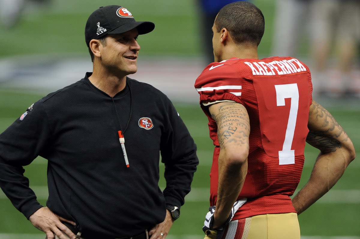 Jim Harbaugh offered Colin Kaepernick spot on L.A. Chargers staff