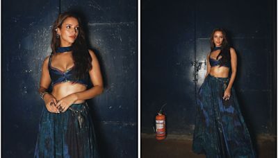 The Festive Season Is Here And So Is Triptii Dimri In A Beautiful Printed Blue Lehenga