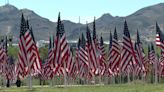 Hundreds of American flags on display at Henderson park for Memorial Day event