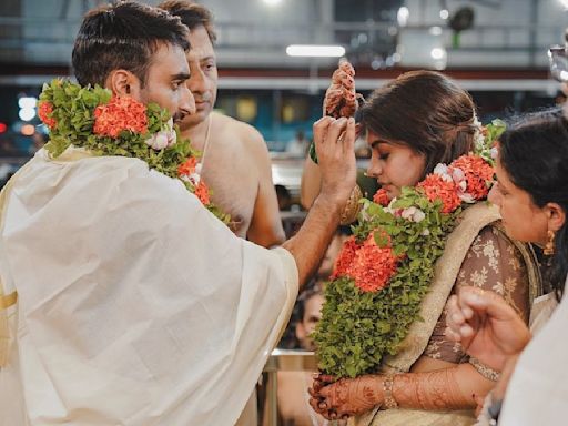 FIRST PICS: Meera Nandan Ties The Knot With Beau Sreeju; Couple Beams With Joy In Dreamy Photos