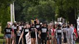 Police deploy pepper spray as crowd protesting Israel's war in Gaza marches to the U.S. Capitol