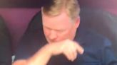 Watch Holland boss Koeman appear to be caught doing disgusting act on live TV