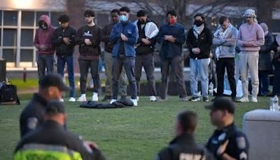 Pro-Palestinian encampment grows at Northeastern, continues at MIT