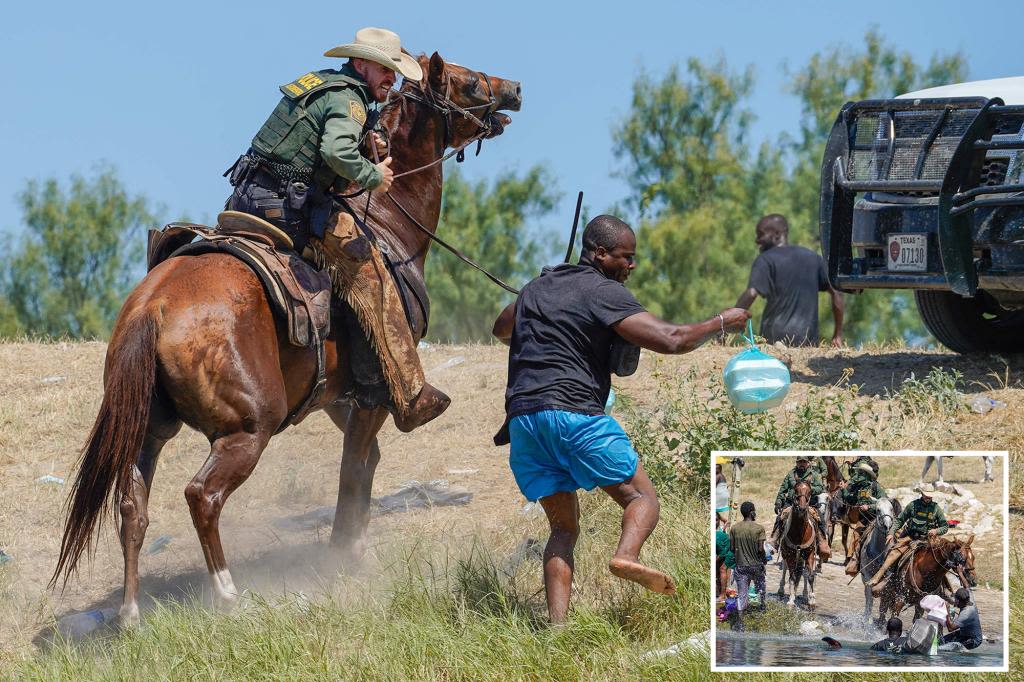 Border agent on horseback falsely accused of whipping migrants in Texas now awarded for his service