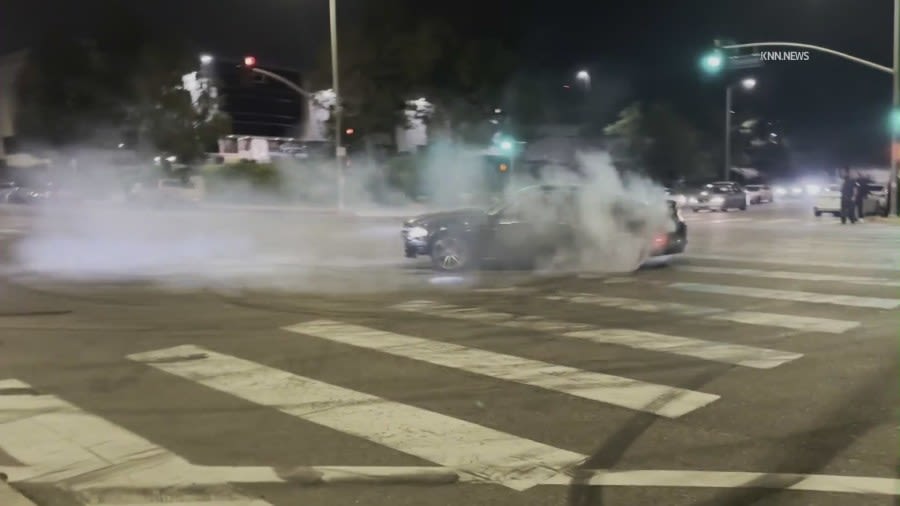 Police clear 2 separate overnight street takeovers in San Fernando Valley