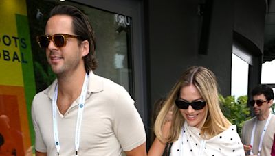 Pregnant Margot Robbie makes her first public appearance at Wimbledon