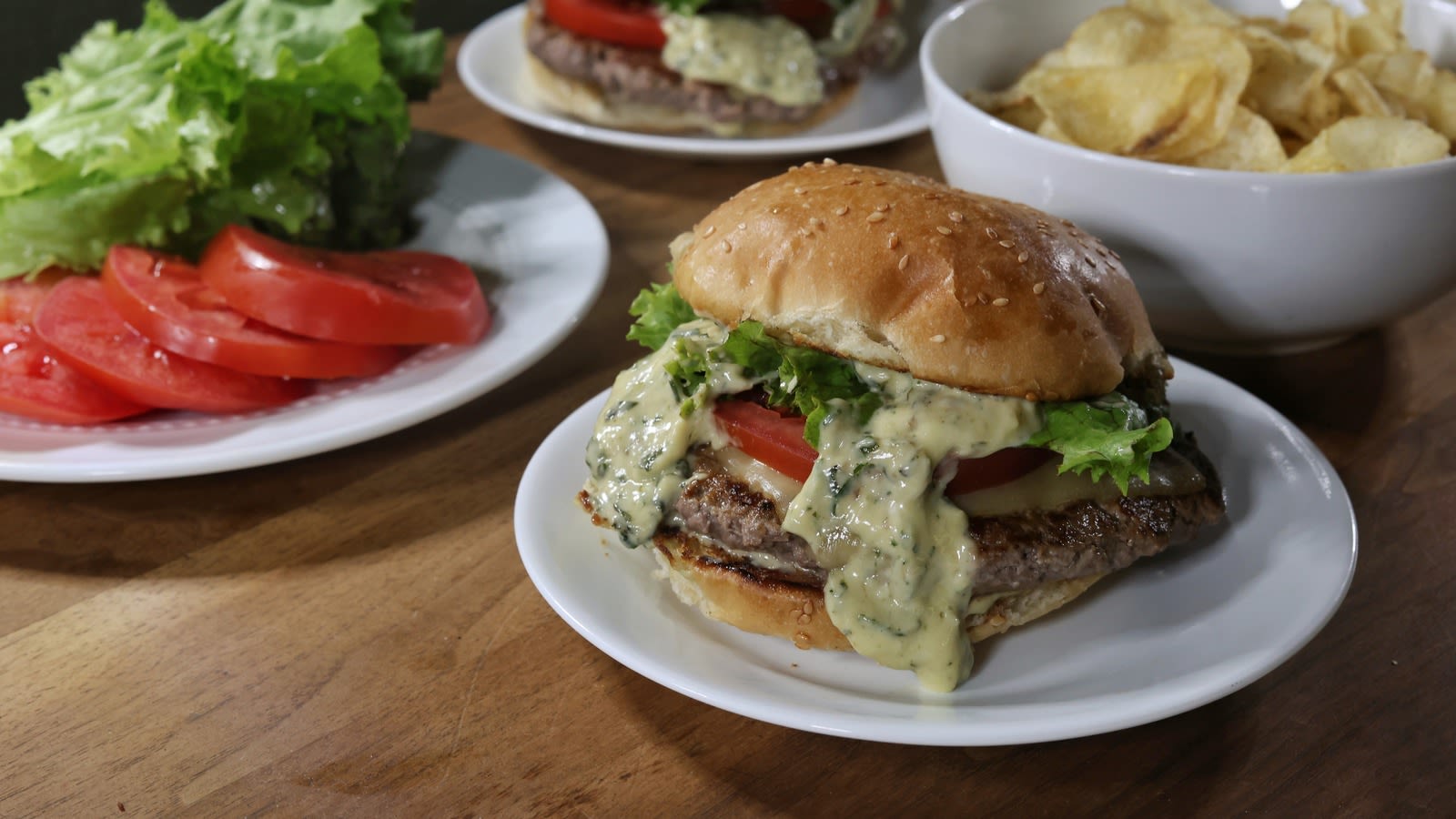 Basil Pesto Smash Burgers Recipe