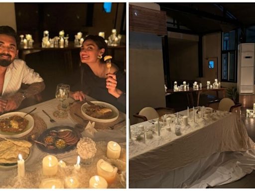 Inside Athiya Shetty and KL Rahul's candlelight wedding anniversary dinner: Check out magical photos