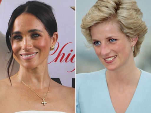 Meghan Markle Wears Princess Diana's Cross Necklace in Nigeria, a Gift from Prince Harry (Exclusive)