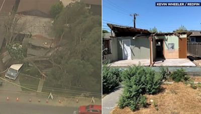 Home crushed by tree in Monrovia hits market for half a million dollars