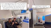 A travel influencer said she was mom-shamed when people thought she upgraded to business class and left her 10-year-old son in economy